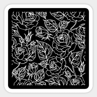 Flower rose design style Sticker